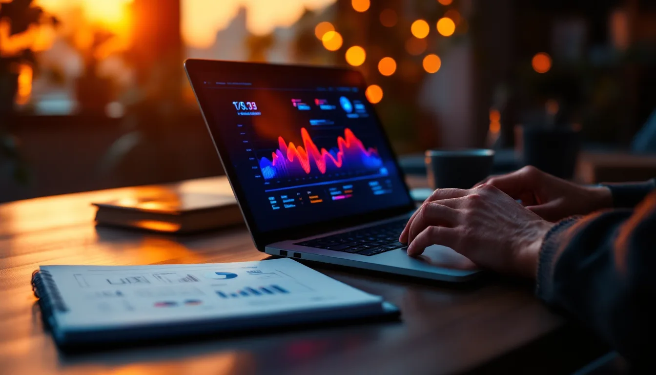 Reviewing a product analytics dashboard